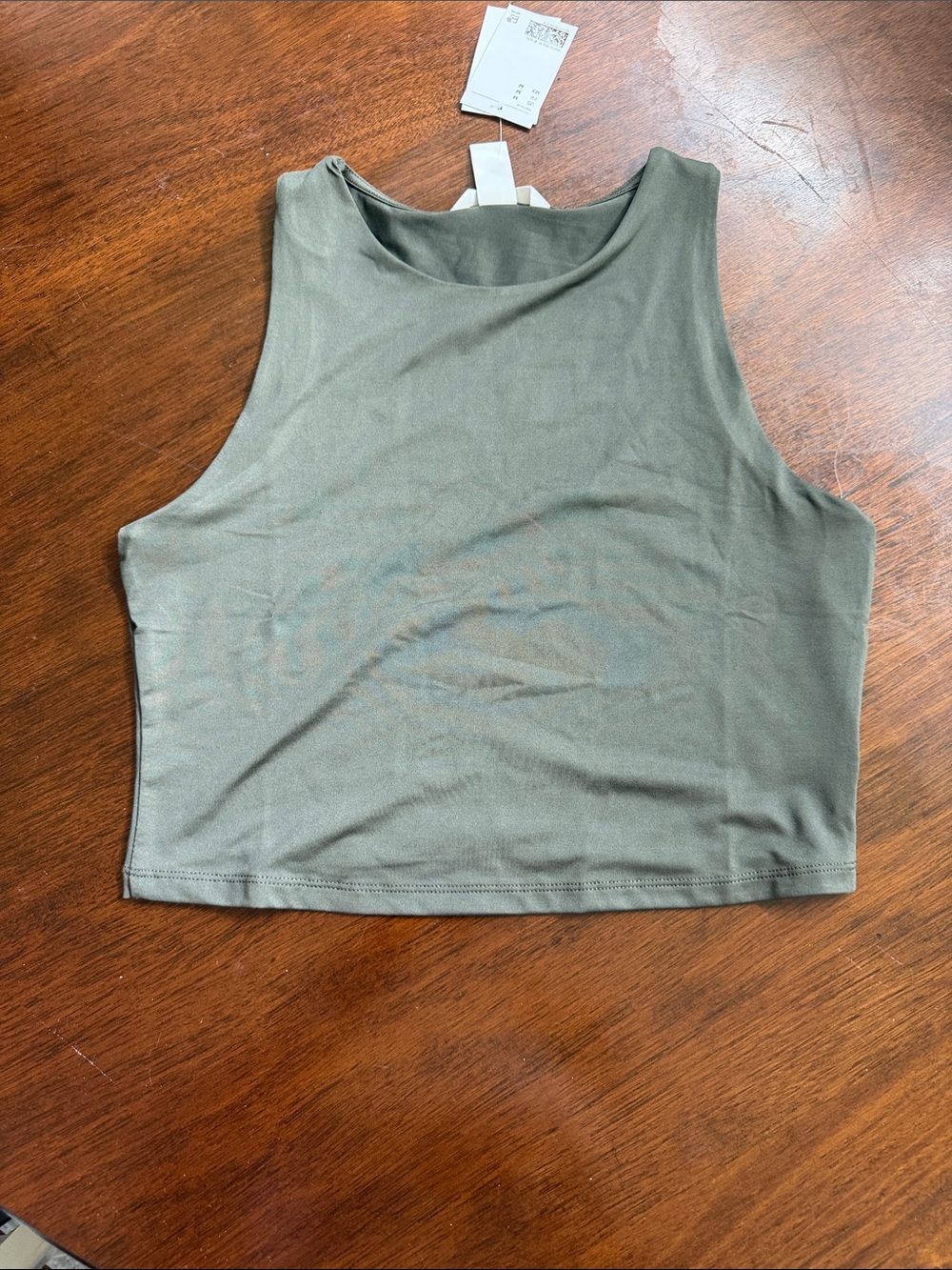 H&M Olive Cropped Tank Top